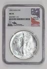 1992 SILVER AMERICAN EAGLE NGC MS70 MERCANTI SIGNATURE SPOT FREE