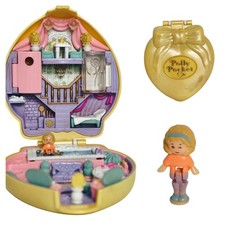 VTg Polly Pocket Bluebird Stylin' Salon Happenin' Hair Figure Dollhouse Mini '95