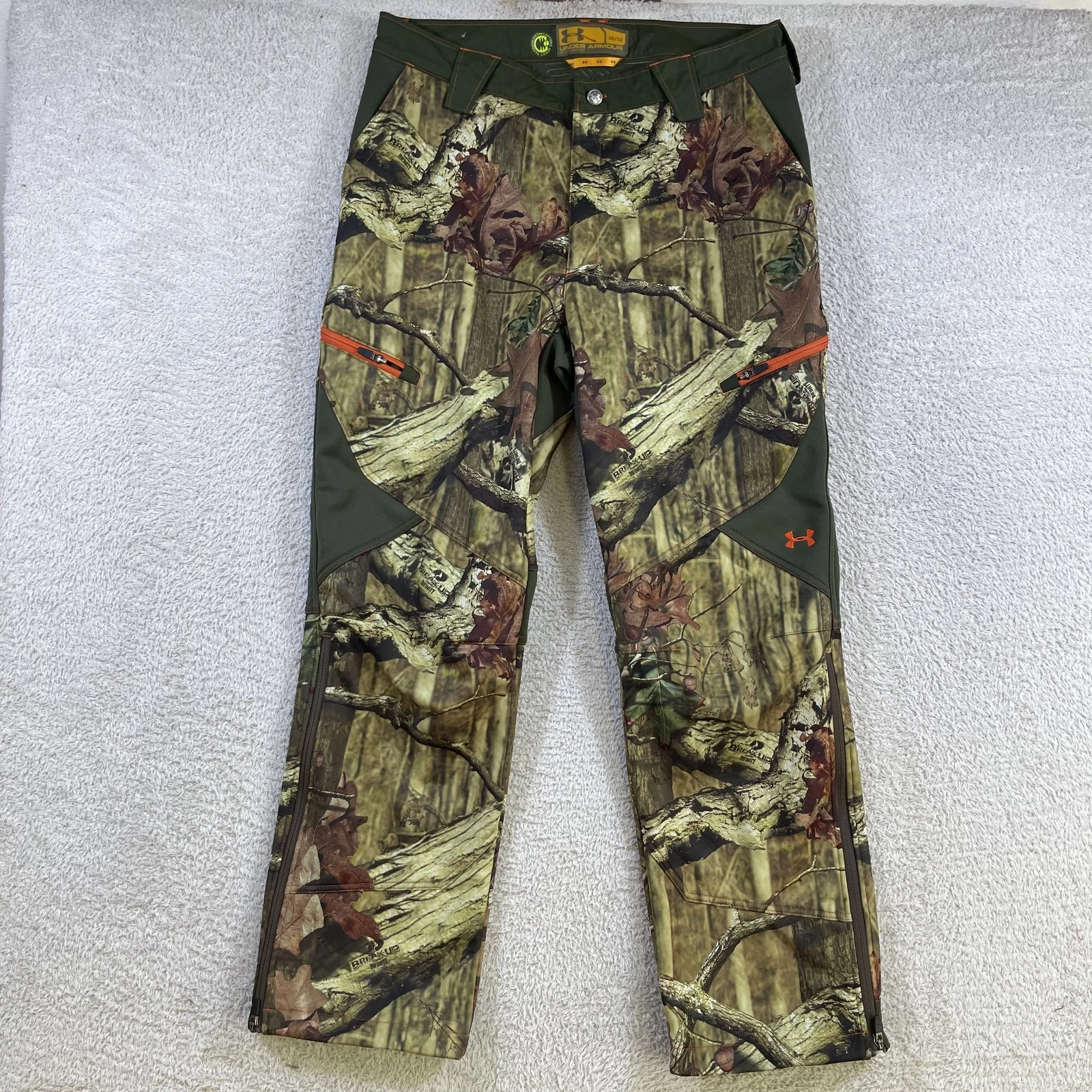 Under Armour Camo Hunting Pants Mens 36x32 Break Up Infinity Scent Control Lined