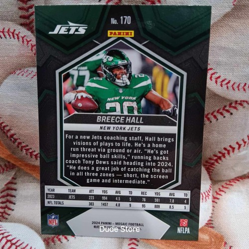 2024 Panini Mosaic - Breece Hall #170- New York Jets - Picture 2 of 2