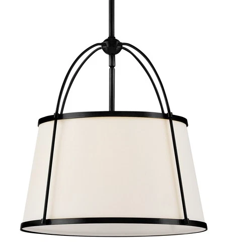 Hinkley Lighting 4894 Clarke 1 Light 16"W Pendant - Black / Lacquered Dark Brass - Picture 6 of 12
