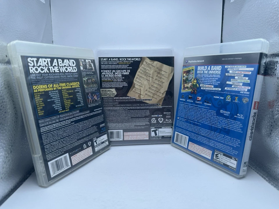 Rock Band Metal Track Pack Lego PS3 Games LOT Bundle CIB Manuals Near Mint Discs - Image 2 of 4