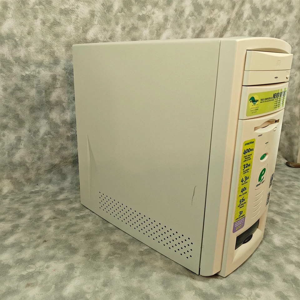 Vintage eMachines eTower 400i3 Celeron Vintage Tested Retro Gaming Win98 PC - Image 2 of 4