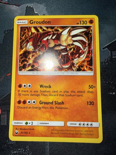 The Pokémon Company Groudon 81/168 Celestial Storm Rare Holo EN Basic 130 HP