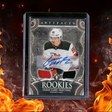 2024-25 Upper Deck Artifacts Graeme Clarke Dual Jersey Gold Rookie Auto 170/199