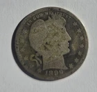 1899 United States Barber Quarter 90% Silver