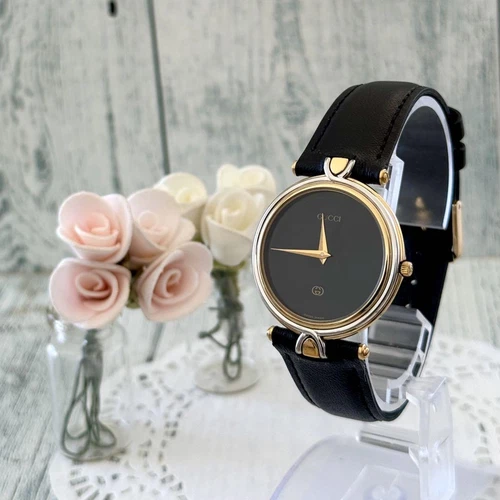 Orologio da polso analogico uomo Gucci 4500M Duo nero raro nero x oro x argento