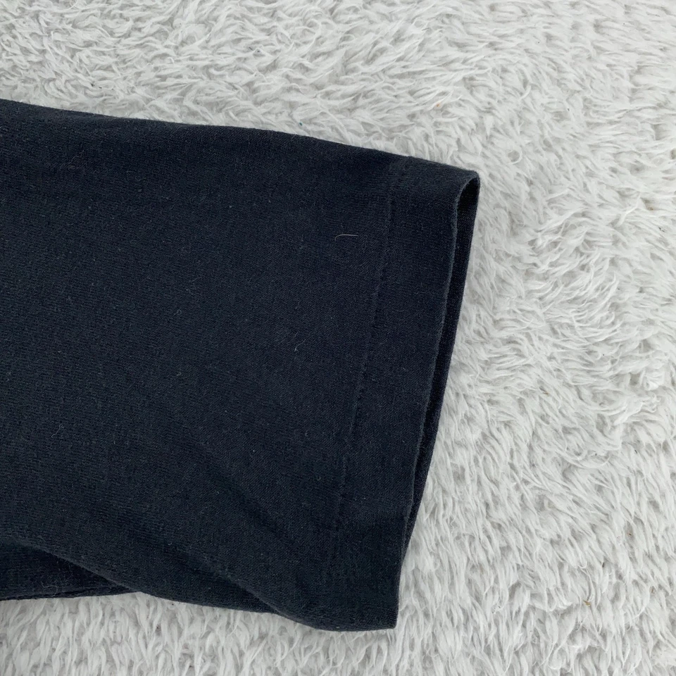 Camisa Duke XXS Vintage Negra Hecha en EE. UU. 50/50 Blanco Puntada Única Camiseta Años 80 Foto 3 de 4