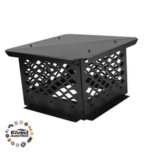 Square Chimney Cap Flue Caps Outdoor Fireplace Chimney Cover 14" x 14" Black