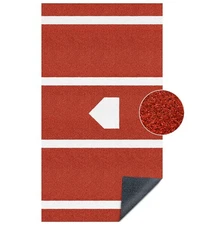 Turf Baseball Softball Hitting Batting Practice Mat Rubber Bottom w/ Home Plate
