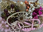 Huge 10 & 1/2 Lb Vintage Costume Jewelry Lot ALL WEARABLE Many Signed!!