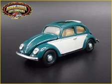 1953 53 VW VOLKSWAGEN BEETLE BUG OVAL GREEN 1:64 SCALE DIORAMA DIECAST MODEL CAR