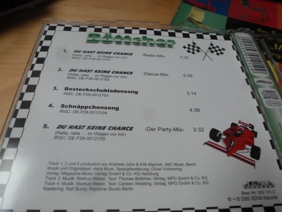 Böttcher Maxi-CD Du hast keine Chance (Ratta, ratta ... Im Wagen vor mir) - Bild 2 von 3