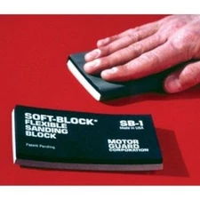 Motor Guard SB-1 Sanding Block, Soft-Block, Flexible, Double Density