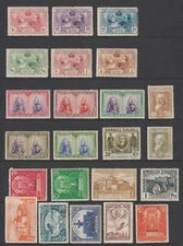 SPAIN RANDOM MINT & USED ACCUMULATION LOT ON THREE PAGES (JF/M)