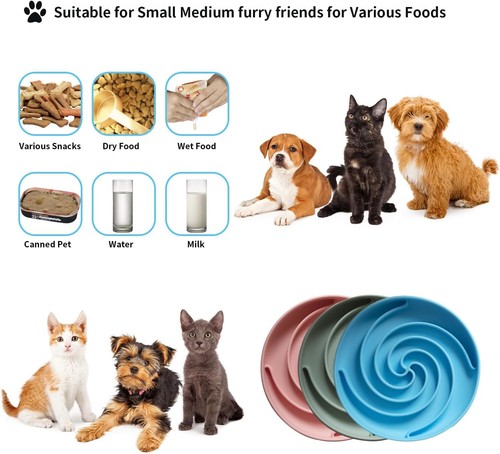 Dog Puzzle Bowl - Silicone Slow Feeder Dog Bowls for Healthy Eating - Puppy Slow - Picture 4 of 11