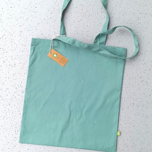 Bio Baumwolltasche Fische Jutebeutel - Einkaufstasche in grün, schwarz, natur - Picture 6 of 11