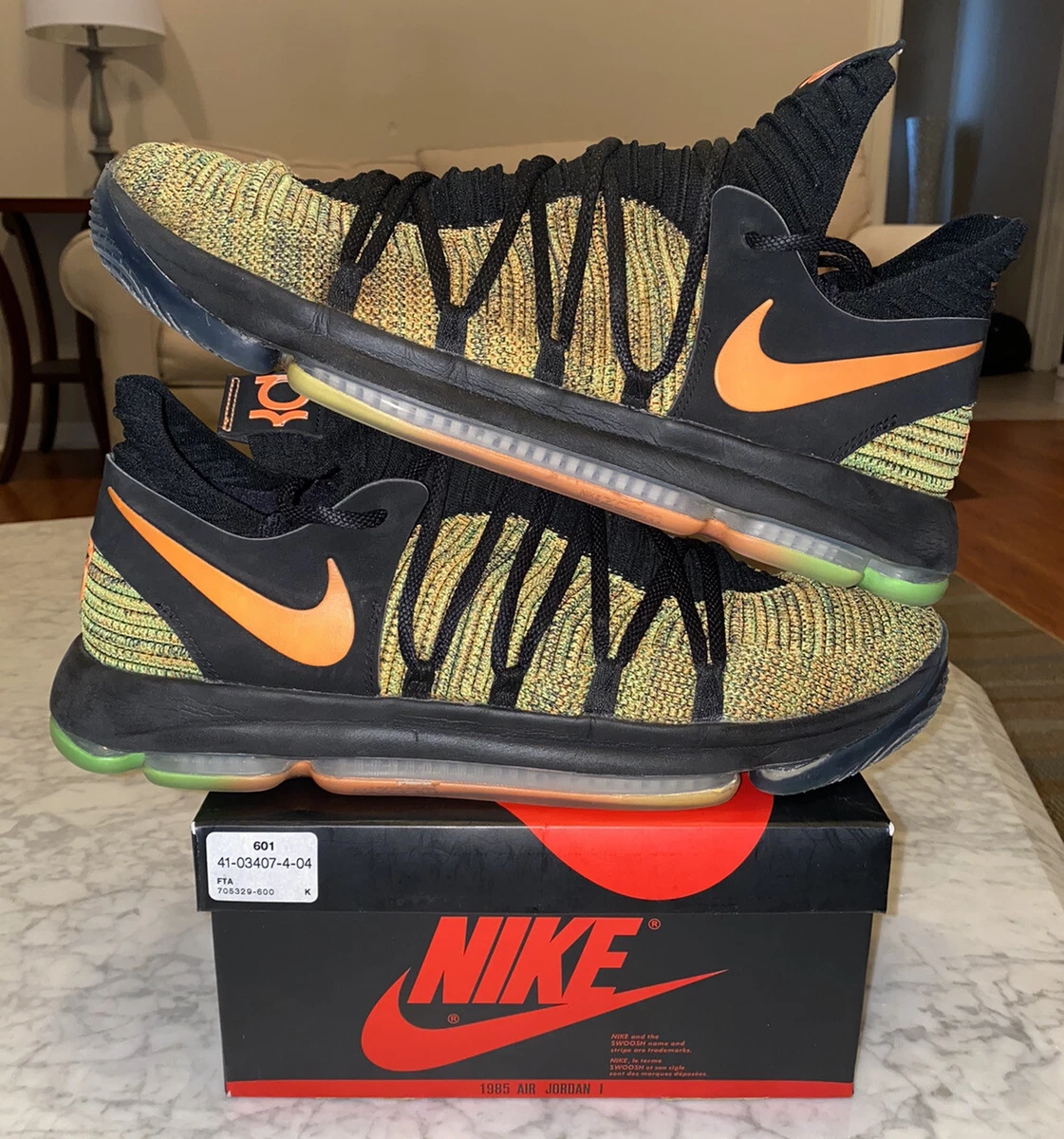 Nike Air Zoom KD 10 X Peach Jam 15 Durant Multi EYBL Promo Sample 1 2 3 14 4 5 6