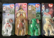 NEW TY Beanie Babies Britannia Glory Erin Maple McDonalds 1999 Bear Set of 4