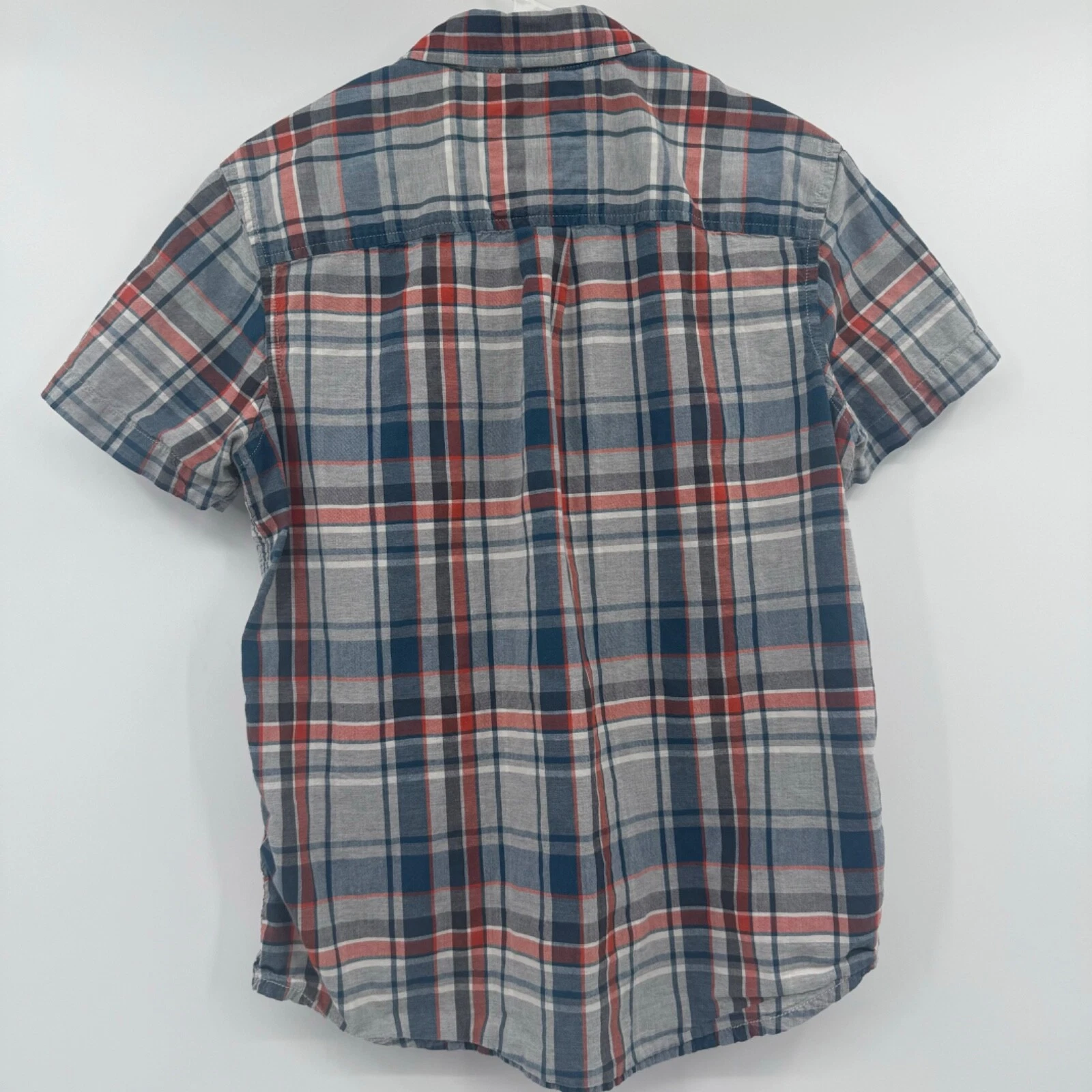 prana plaid button up short sleeves lightweight shirt
