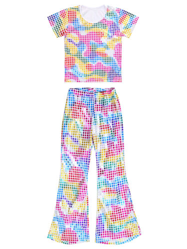 Abiti svasati per bambini ragazze vestito festa set ragazzi costume abbigliamento danza jazz - Foto 55 di 64