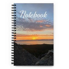 Spiral Notebook Beautiful Sunset on Lake Dotted Pages 5.5" x 8.5"