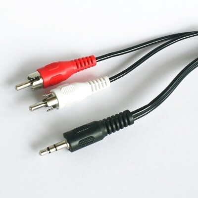 7m Audio-Kabel 3,5mm Klinke 2x Cinch RCA Stecker AUX Klinkenstecker stereo 7,0m