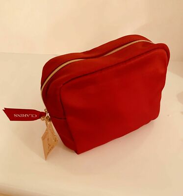 Clarins Cosmetic Bag Super Soft Fabric Recycled Made From Plastic