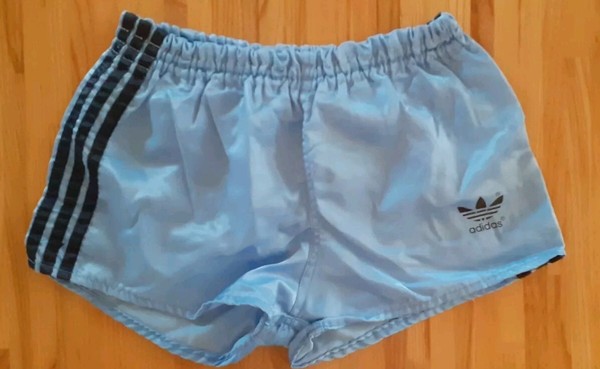 Adidas Vintage Shiny Nylon Sprinter Shorts West Germany Glanz Size D152