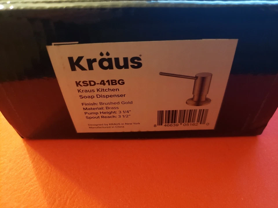 Dispensador de jabón y loción de cocina KRAUS KSD-41BG en oro cepillado, ENVÍO RÁPIDO Foto 4 de 4