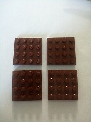Plate 4x4 NEUF NEW reddish brown marron 4 x LEGO 3031 Plaque