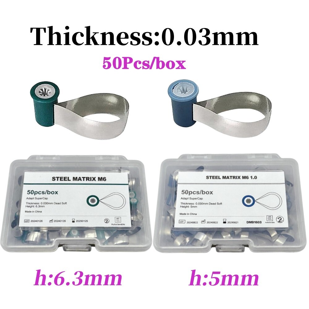 mati0331ページ Dental Adapt SuperCap Steel Matrix M6 Matrices Thickness 0.03mm