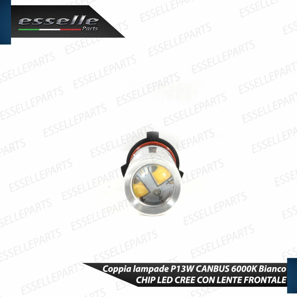 COPPIA LAMPADE POSIZIONE P13W 6 LED CREE DRL 6000K AUDI Q5 CANBUS NO AVARIA - Immagine 4 di 4