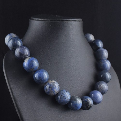 Blue Sodalite & Carnelian 1163 Cts Beaded Fantastic Necklace Jewelry AK 13 E553 - 第 5/5 張圖片
