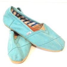 Toms Suede Slip-On Loafers Flats 4 Teens Women's Robin's Egg Blue