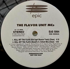 MINT!  PROMO The Flavor Unit MCs – Roll Wit Tha Flava (Remixes) 1993 HIP HOP (D)