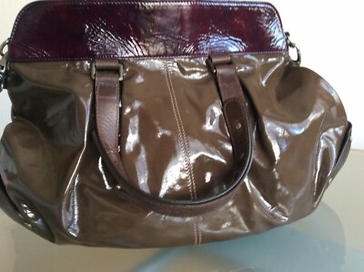 MARNI Original Tasche ,Schopper,farbe-bordeaux-taupe, Lackleder