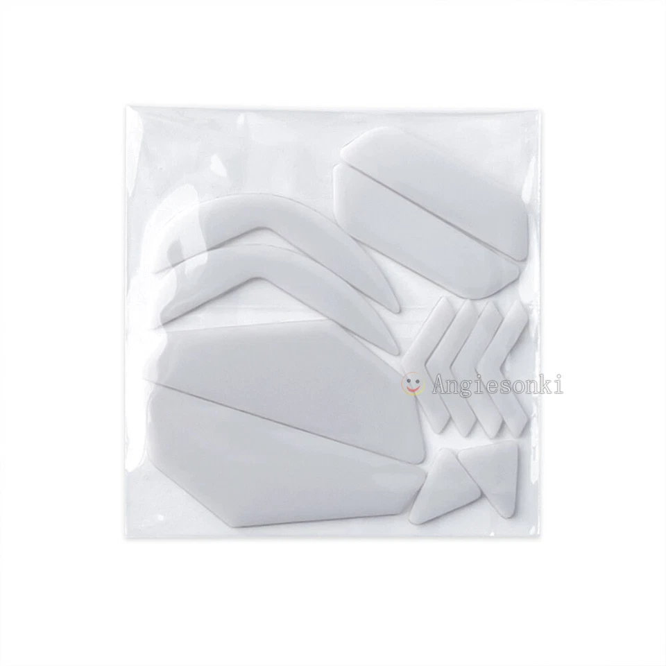 2 Sets White Rounded Curved Edges Mouse Feet Skates for Logitech G502 mouse - Image 3 of 4