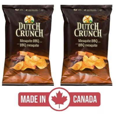 2-Pack Old Dutch Crunch Mesquite BBQ Flavour (200g) Kettle Cooked Potato Chips