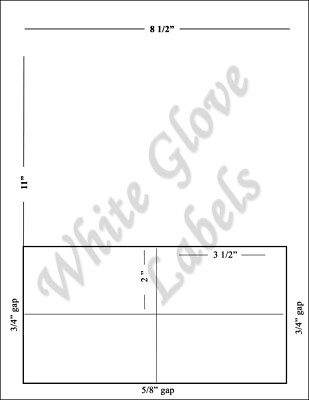 Integrated Label 3 1/2'' x 2'' - Four Labels - Made in USA!