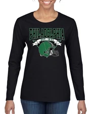 Philly PA Football Est 1933 Classic Retro Helmet Logo Sports Womens Long Sleeve