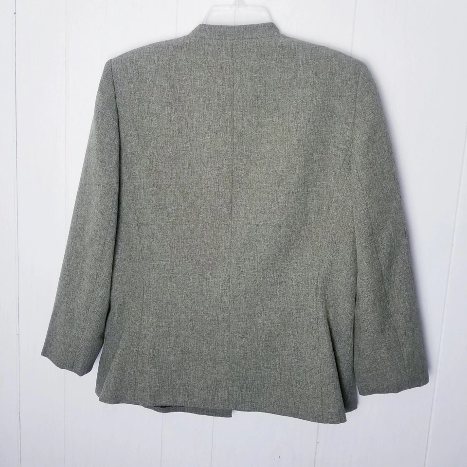 Travis Ayers Blazer Women Size 14 Green Brown Lined Jacket - Image 3 of 4