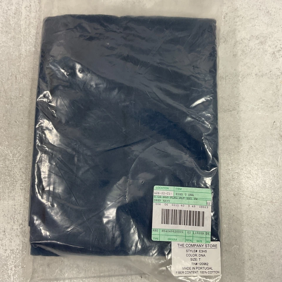 Sábana plana de franela lisa The Company Store 5 oz doble azul marino profundo algodón E3H5 Foto 4 de 4