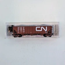 Micro-Trains 108160 N Scale 100 Ton 3 Bay Open Hopper Rib Sides w/Coal Load - CN