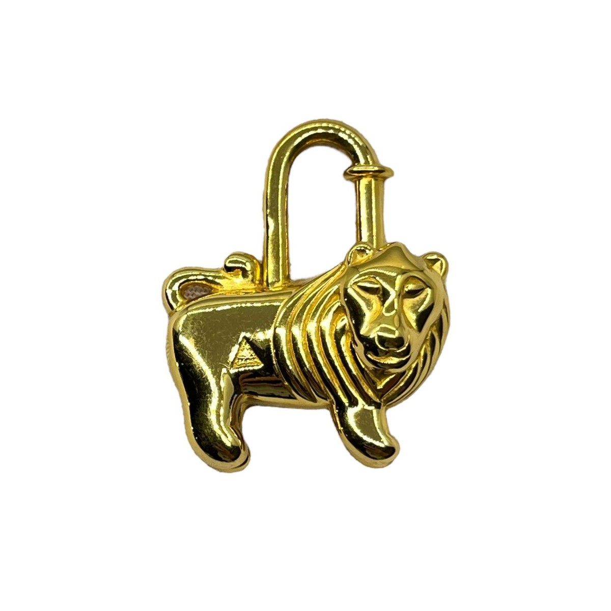 エルメス ライオン キーチャーム Hermes Cadena African Lion Key Charm Gold Lock 1997 Limited