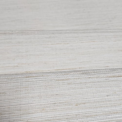 Bleached yellow beige faux Tanga Sisal Warm Linen grasscloth textured wallpaper - Picture 13 of 14