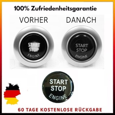Start Stop Engine BMW Knopf Reparatur Taste Schutz Austausch Ersatz 3D Aufkleber