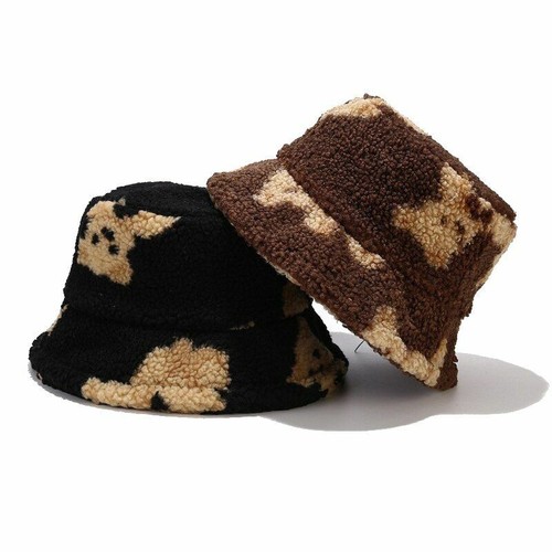 1pc Lamb Woolen Bucket Hats Cartoon 