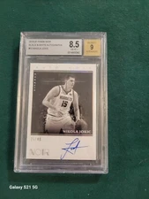2019-20 Panini Noir Black & White Autographs #13 Nikola Jokic BGS 8.5 card 9 Aut