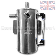 Oil catch Tank 1 Ltr Round Bulk Head Mount Rally,Race,Drift,4x4 CMB1574